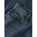 LMTD Bett brede mellem talje denim jeans - Vintage Dark Blue Denim