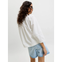JJXX Caro poplin langærmet bluse - Blanc de Blanc