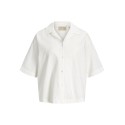 JJXX Alia struktureret 3/4 relaxed skjorte - Blanc de Blanc