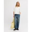 JJXX Alia struktureret 3/4 relaxed skjorte - Blanc de Blanc