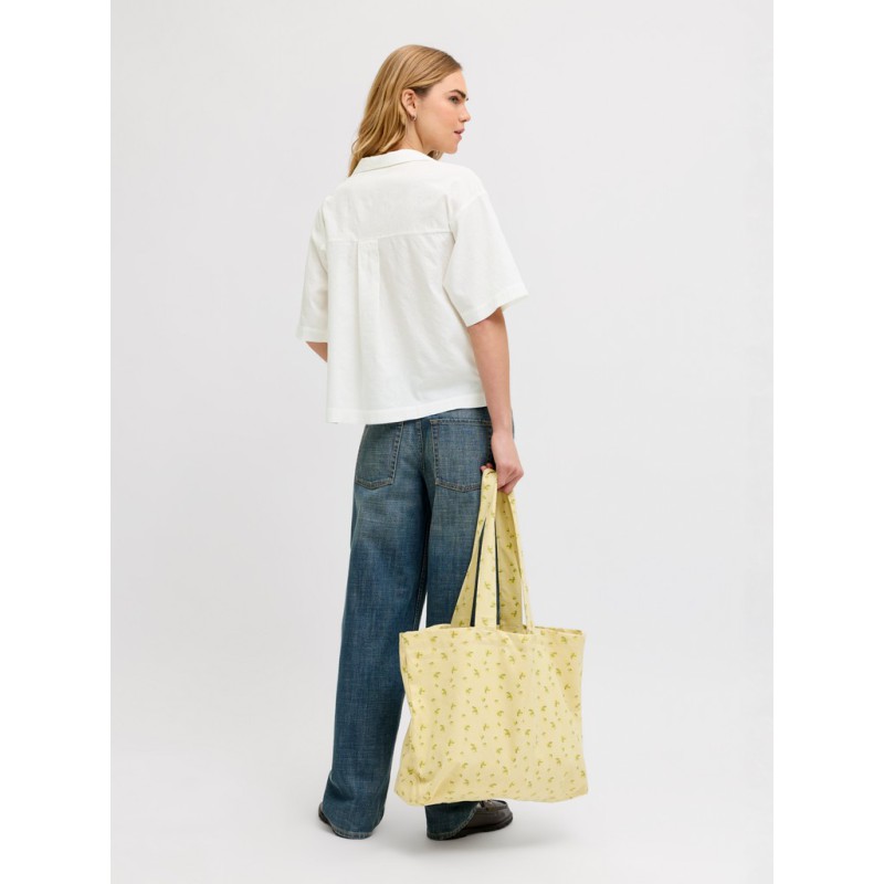 JJXX Alia struktureret 3/4 relaxed skjorte - Blanc de Blanc