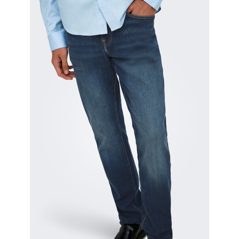 ONLY & SONS Weft regular tailored denim jeans - Dark Blue Denim