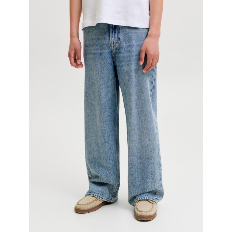 JACK & JONES JUNIOR Dave brede denim jeans - Blue Denim