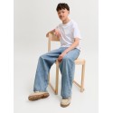JACK & JONES JUNIOR Dave brede denim jeans - Blue Denim