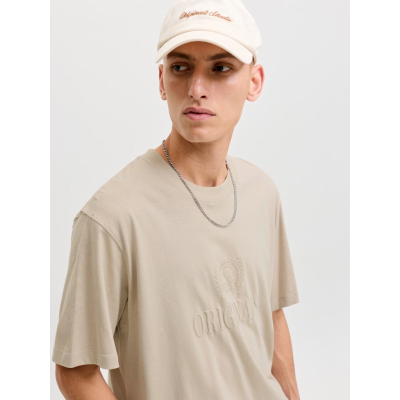 JACK & HONES Frederiksberg monogram kortærmet t-shirt -  Feather Gray