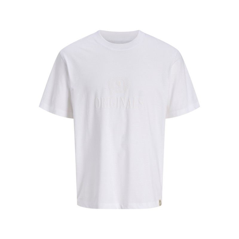 JACK & HONES Frederiksberg monogram kortærmet t-shirt - Bright White