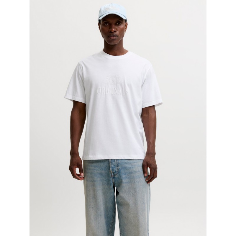 JACK & HONES Frederiksberg monogram kortærmet t-shirt - Bright White
