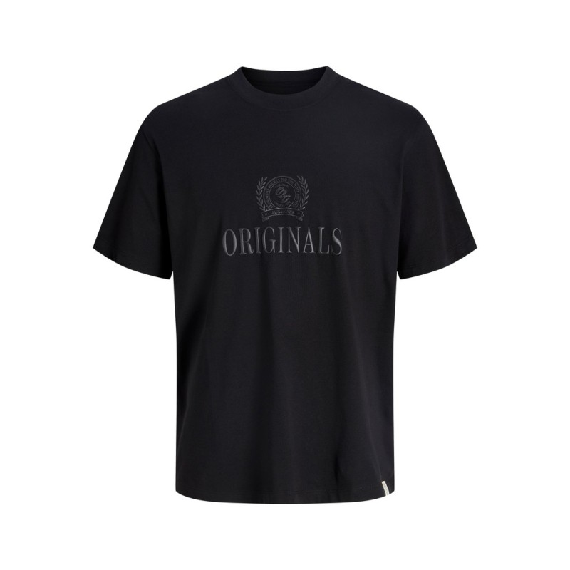 JACK & HONES Frederiksberg monogram kortærmet t-shirt - Sort