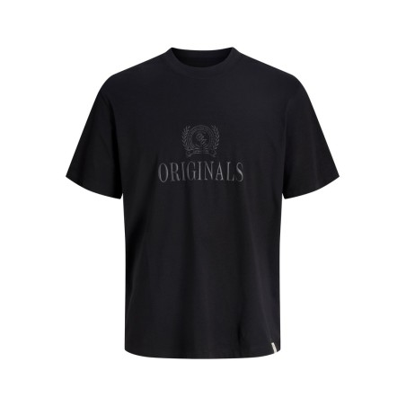 JACK & HONES Frederiksberg monogram kortærmet t-shirt - Sort