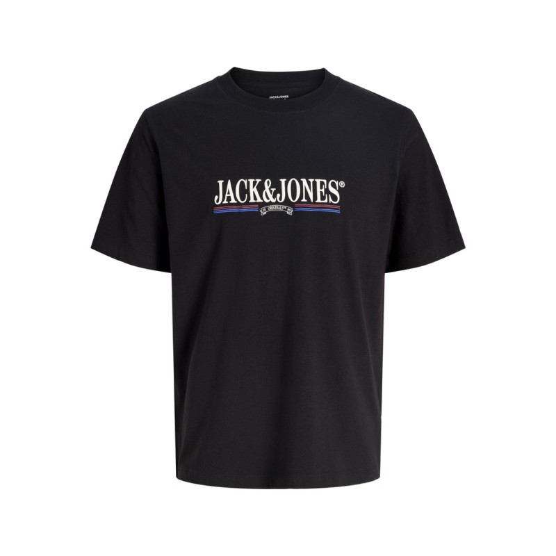 JACK & JONES PLUS Frederiksberg grafisk box kortærmet t-shirt - Sort