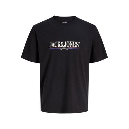 JACK & JONES PLUS Frederiksberg grafisk box kortærmet t-shirt - Sort