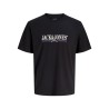 JACK & JONES PLUS Frederiksberg grafisk box kortærmet t-shirt - Sort