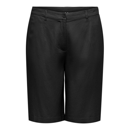 ONLY CARMAKOMA Goa lange hør shorts - Sort