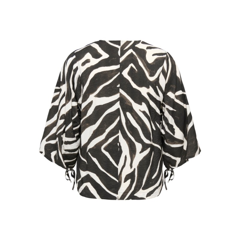ONLY CARMAKOMA Carrie 3/4 snøre top - Birch