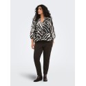 ONLY CARMAKOMA Carrie 3/4 snøre top - Birch