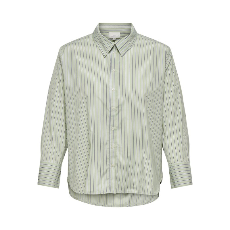 ONLY CARMAKOMA Oregon Alva langærmet skjorte - Celadon Green