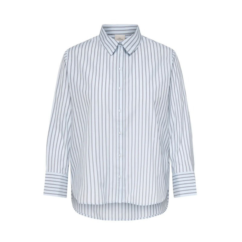 ONLY CARMAKOMA Oregon Alva langærmet skjorte - Navy Peony