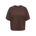 ONLY CARMAKOMA Loyal 2/4 rund hals pullover - Chocolate Torte