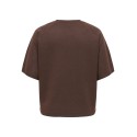 ONLY CARMAKOMA Loyal 2/4 rund hals pullover - Chocolate Torte