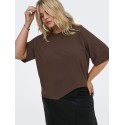 ONLY CARMAKOMA Loyal 2/4 rund hals pullover - Chocolate Torte