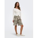 ONLY Banu højtaljet camoflage bermuda shorts - Smokey Olive