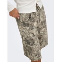 ONLY Banu højtaljet camoflage bermuda shorts - Smokey Olive