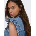 ONLY Shania flæse midi denim kjole - Medium Blue Denim