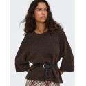 ONLY Simoni 3/4 strik pullover - Coffee Bean