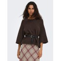 ONLY Simoni 3/4 strik pullover - Coffee Bean