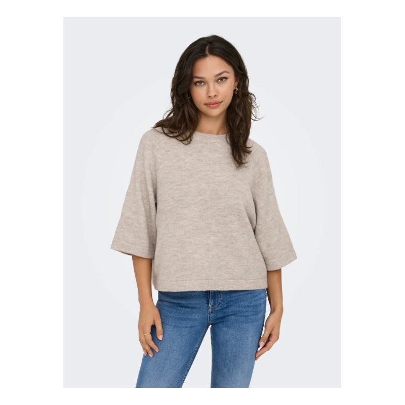 ONLY Simoni 3/4 Strik Pullover - Pumice Stone