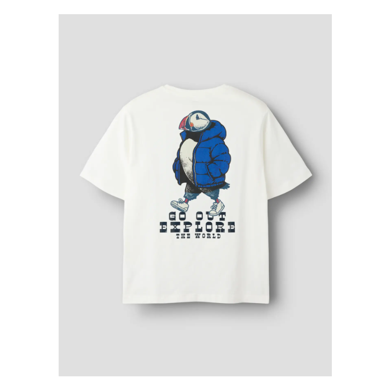 NAME IT KIDS Logan kortærmet t-shirt - Cloud Dancer