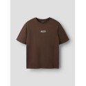 NAME IT KIDS Logan kortærmet t-shirt - Chocolate Brown
