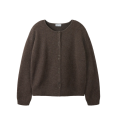 NAME IT KIDS lemina langærmet cardigan - Chocolate Brown