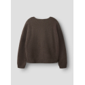 NAME IT KIDS lemina langærmet cardigan - Chocolate Brown