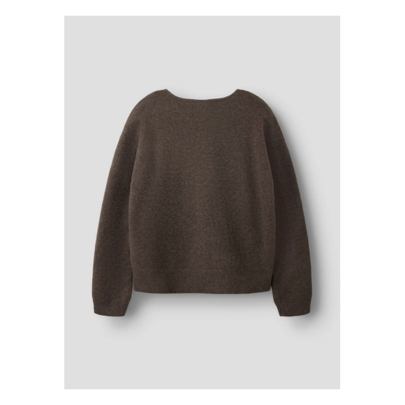 NAME IT KIDS lemina langærmet cardigan - Chocolate Brown