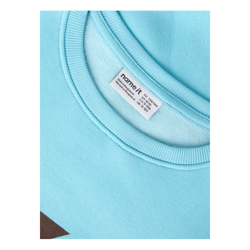 NAME IT KIDS Lana langærmet relaxed sweatshirt - Milky Blue