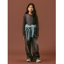 NAME IT KIDS Likka langærmet top - Chocolate Brown