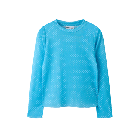 NAME IT KIDS Likka langærmet top - Milky Blue