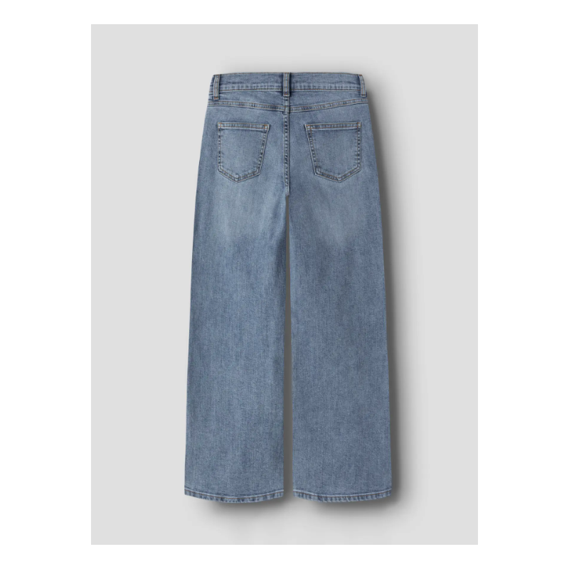 NAME IT KIDS pige - Rose brede jeans - Medium Blue Denim