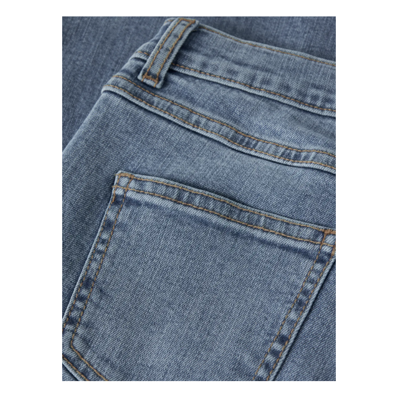 NAME IT KIDS pige - Rose brede jeans - Medium Blue Denim
