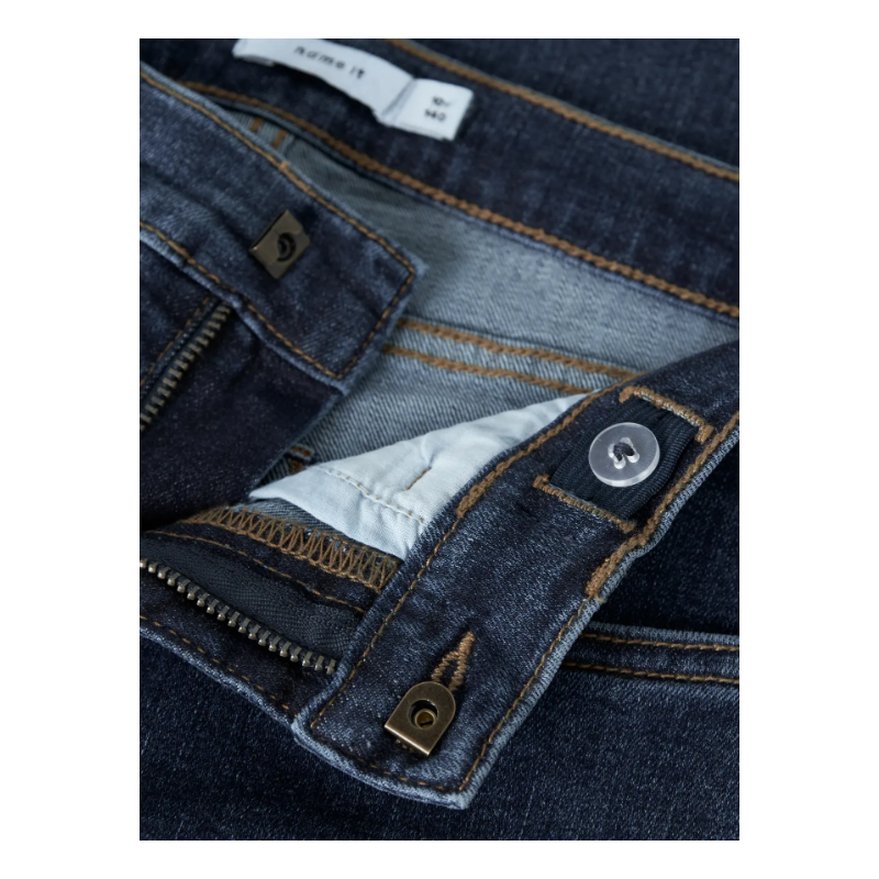 NAME IT KIDS Rose brede jeans - Dark Blue Denim