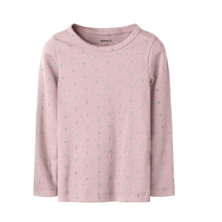 NAME IT Mini Lona langærmet x-slim top - Violet Ice