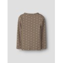 NAME IT Mini Lona langærmet x-slim top - Taupe Gray