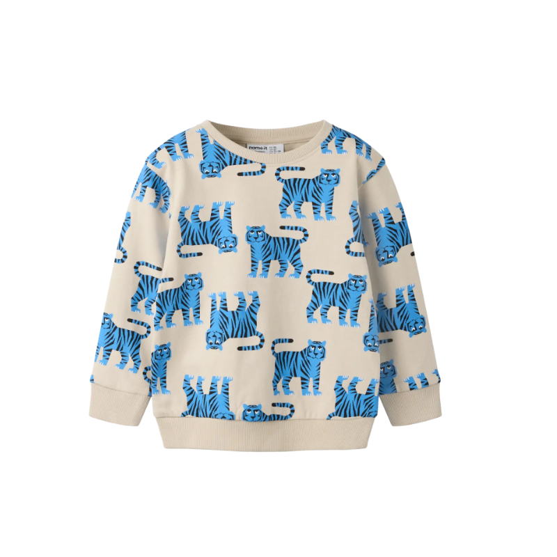 NAME IT Mini Larson langærmet sweatshirt - Peyote