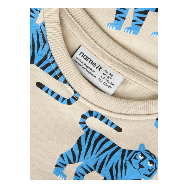NAME IT Mini Larson langærmet sweatshirt - Peyote