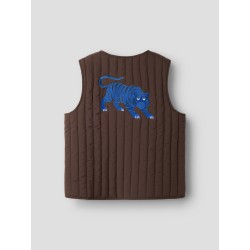 NAME IT Mini Leon quilted vest - Chocolate Brown