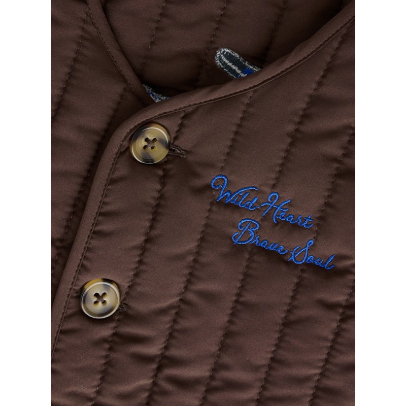 NAME IT Mini Leon quilted vest - Chocolate Brown