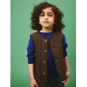 NAME IT Mini Leon quilted vest - Chocolate Brown