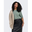 ONLY CARMAKOMA Loyal 2/4 rund hals pullover -Chinois Green