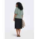 ONLY CARMAKOMA Loyal 2/4 rund hals pullover -Chinois Green